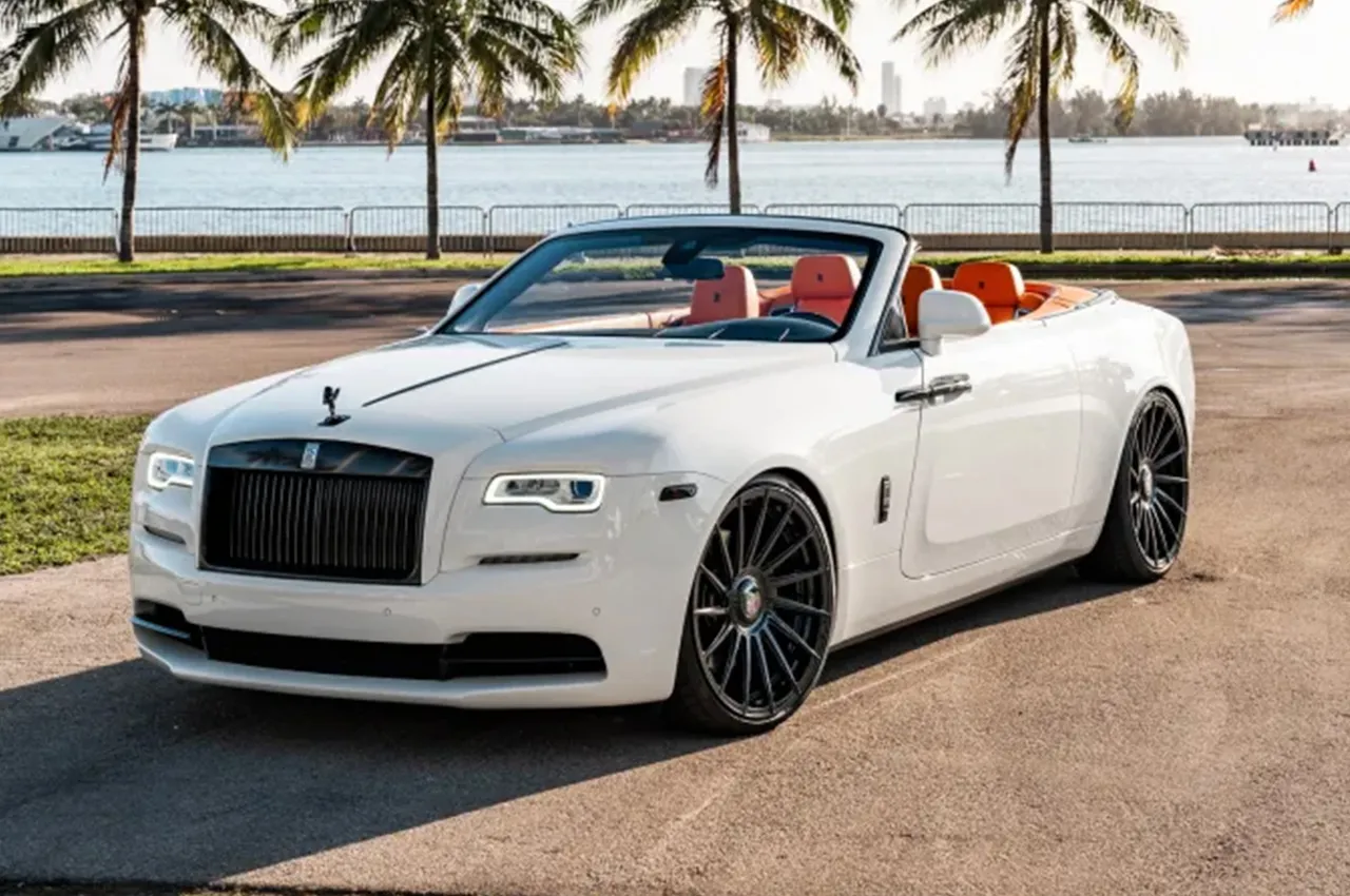 White Rolls Royce Dawn Convertible